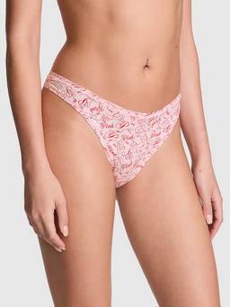 Victoria's Secret - PINK Cotton High-Leg Thong Panty Pink