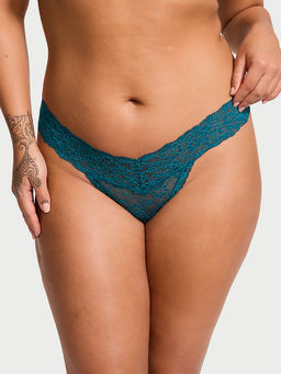 Victoria's Secret - The Lacie Lace Thong Panty Blue