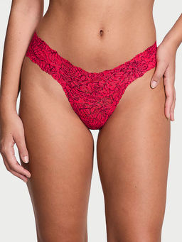Victoria's Secret - The Lacie Lace Thong Panty Pink