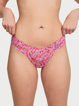 Victoria's Secret - The Lacie Lace Thong Panty Pink