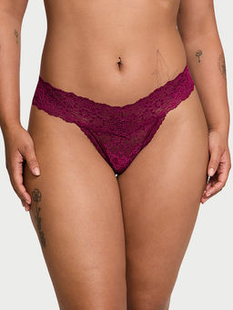 Victoria's Secret - The Lacie Lace Thong Panty Pink