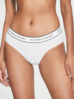 Victoria's Secret - Cotton Logo Cotton Hip Hugger Panty White