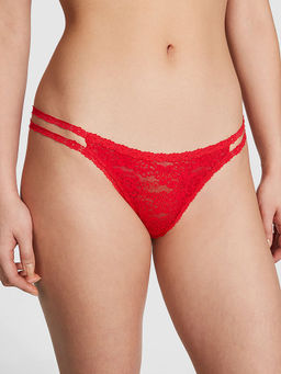 Victoria's Secret - PINK Wink Strappy Thong Panty Red