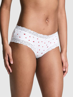 Victoria's Secret - PINK Wink Lace-Trim Cheeky Panty White