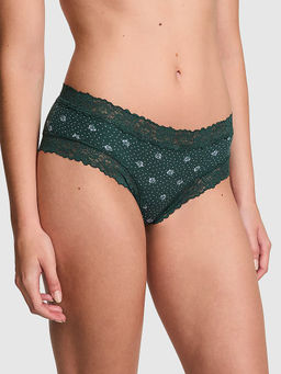 Victoria's Secret - PINK Wink Lace-Trim Cheeky Panty Green
