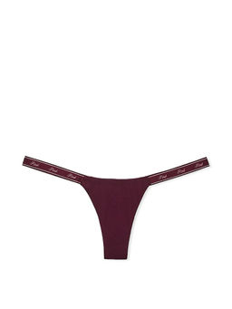 Victoria's Secret - PINK Logo Cotton Micro Thong Panty Purple