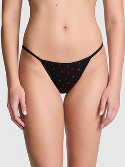 Victoria's Secret - PINK Cotton String Bikini Panty Black
