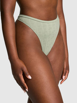 Victoria's Secret - PINK Seamless High-Leg Thong Panty Green