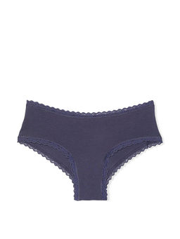 Victoria's Secret - The Lacie Cotton Lace-Waist Cheeky Panty Blue
