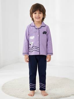 Polka Tots - Cotton Full Sleeve Fish Print Night Suit