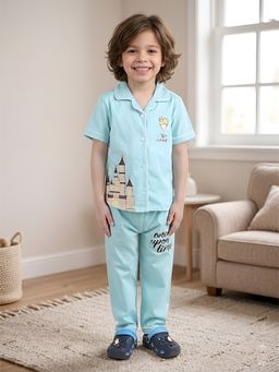 Polka Tots - Cotton Half Sleeve Prince Print Night Suit
