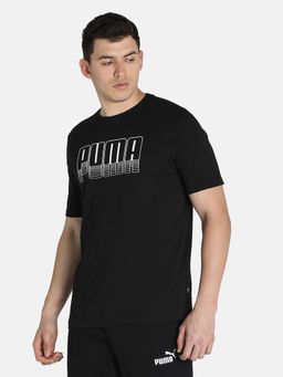 Puma - Basic Mens Regular Fit Black T-shirt