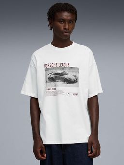 Puma - Porsche Legacy Mens Oversized Fit Graphic White T-Shirt