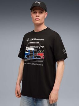 Puma - BMW MMS Mens Relaxed Fit Graphic Black T-Shirt