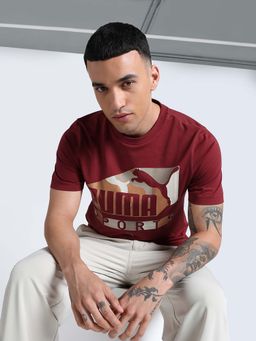 Puma - Sports Mens Red T-Shirt