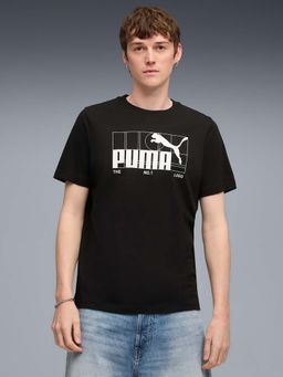 Puma - House of Graphics Men Graphic Cotton Black T-shirt