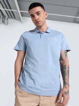 Puma - Mens Logo Slim Fit Polo T-Shirt