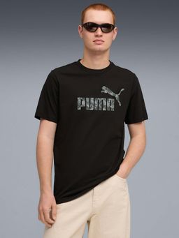 Puma - Essentials Mens Camo Graphic Cotton Black T-Shirt