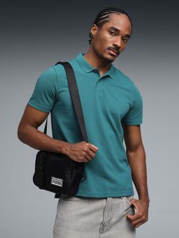 Puma - Essentials Mens Basic Logo Teal Polo T-Shirt