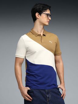 Puma - Essentials Elevated Mens Slim Fit Colorblock Polo T-Shirt