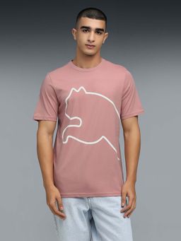 Puma - Essential Mens Iconic Logo Graphic Pink T-Shirt