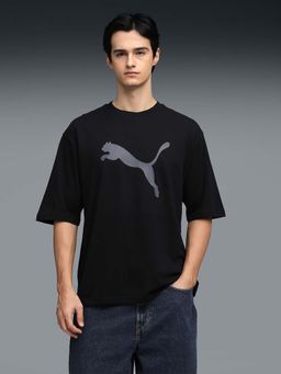 Puma - Essential Elevated Mens Logo Boxy Black T-Shirt