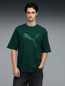 Puma - Essential Elevated Mens Logo Boxy green T-Shirt