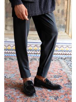 dash and dot - Black Buttoned Cuff Pant