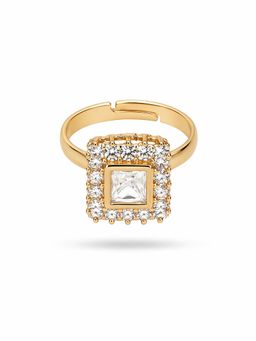 Tussya by Shreya - Velmira Statement White Ring