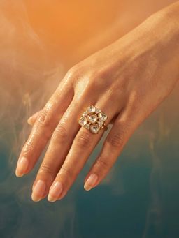 Tussya by Shreya - Soreya Statement White Ring