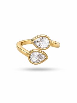 Tussya by Shreya - Zivora Statement White Ring