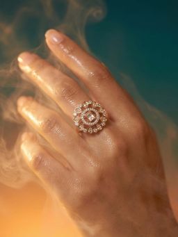 Tussya by Shreya - Avira Statement White Ring