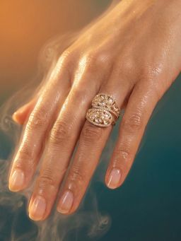 Tussya by Shreya - Venya Statement White Ring