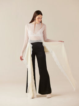 TheRealB - Black Swan Satin Flared Pant