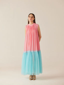 TheRealB - Blushing Pink Long Lace Dress