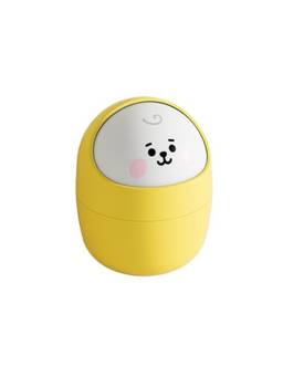 Cortina - Cotton Design Small Tabletop Dustbin for Study Office Bathroom Yellow