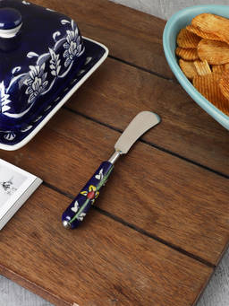 Miah Decor - Hand-Painted Stainless Steel & Ceramic Butter Knife Table Cutlery