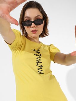 PINACOLADA - Women Yellow Printed Regular Fit Dress