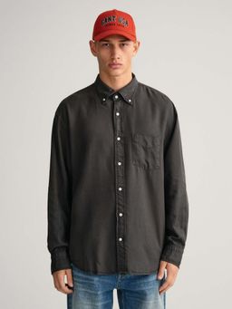 GANT - Men Black Solid Regular Fit Shirt