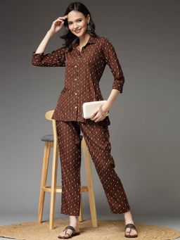 Stylum - Womens Printed Poly Crepe Co-Ord (Set of 2)