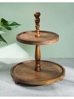 Fabindia - Brown Avir Wooden Serving Stand