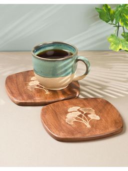 Fabindia - Brown Ginni Wooden Trivet Set Of 2