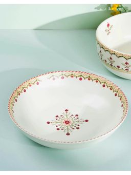Fabindia - Rukmani Decal Ceramic Pasta Plate
