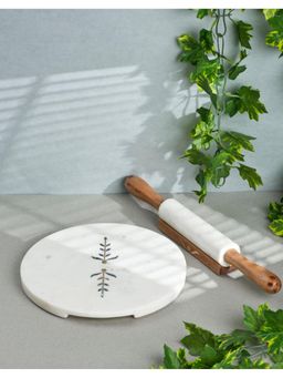 Fabindia - Natural Parnika Inlay Stone Rolling Board Set Of 3