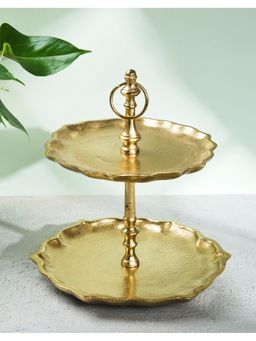 Fabindia - Golden Neeraj Metal Platter