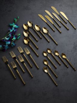 De Maison Decor - Brio Cutlery Set Of 24 In Gold