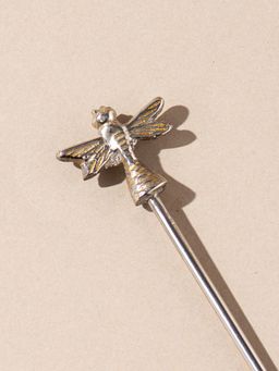 Nestroots - The Dragonfly Cocktail Picks Glossy Silver