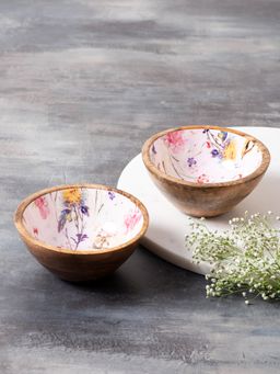 Nestroots - Allure Botanic Mango Wood Bowl Set Of 2