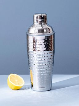 Nestroots - Stylish Silver Hammered Bar Shaker