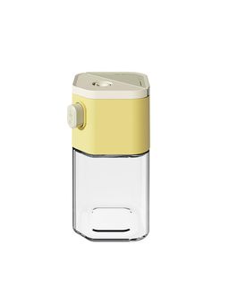 House of Quirk - Yellow One Hand Press Dispensing Spice Bottle For Kitchen